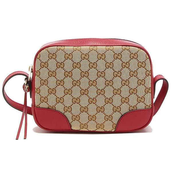 グッチ アウトレット ショルダーバッグ GGキャンバス ベージュ レッド レディース GUCCI 449413 KY9LG 8606 詳細画像