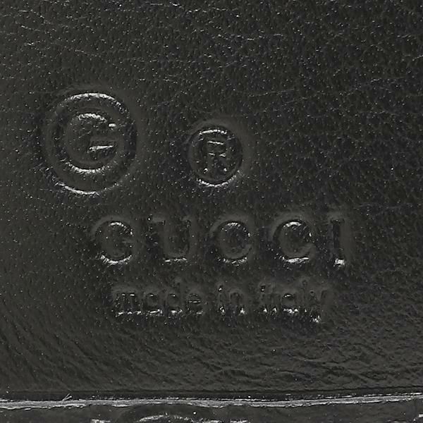グッチ アウトレット 二つ折り財布 GGレザー ミニ財布 ブラック メンズ GUCCI 510318 BMJ1G 1000 詳細画像