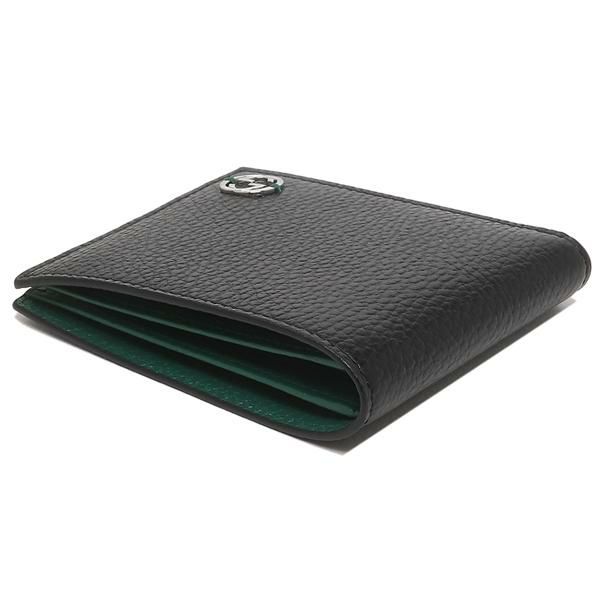 グッチ アウトレット 二つ折り財布 ブラック メンズ GUCCI 610464 CAO2N 1080 詳細画像