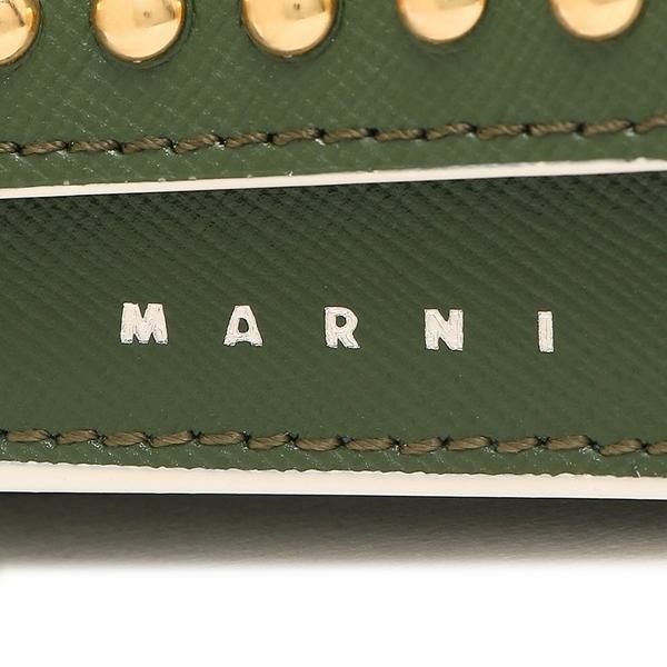 マルニ 三つ折り財布 トランク ミニ財布 グリーン メンズ レディース MARNI PFMOW02ULP LV520 Z587W 詳細画像