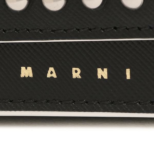 マルニ 三つ折り財布 トランク ミニ財布 ブラック メンズ レディース MARNI PFMOW02ULP LV520 Z589W 詳細画像