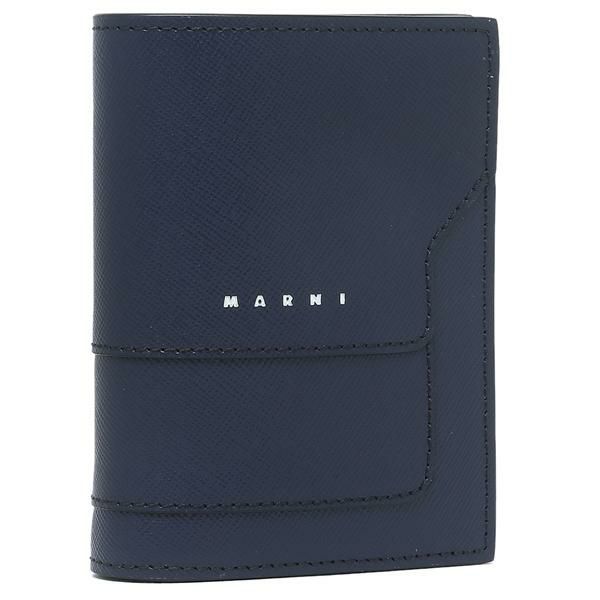 マルニ 二つ折り財布 ミニ財布 ネイビー メンズ レディース MARNI PFMI0046U0 LV520 Z573N
