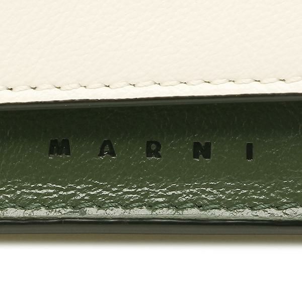 マルニ 三つ折り財布 ミニ財布 ホワイト グリーン メンズ レディース MARNI PFMI0052U0 P2644 Z591N 詳細画像