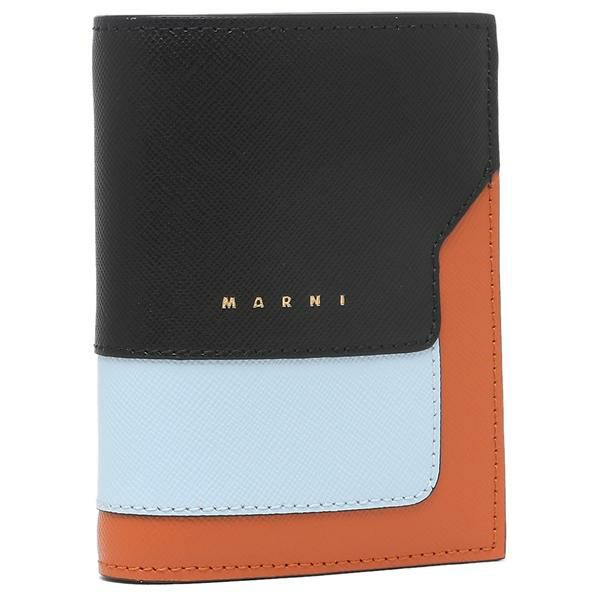 マルニ 二つ折り財布 トランク ミニ財布 ブラック ブルー オレンジ メンズ レディース MARNI PFMOQ14U13 LV520 Z586N