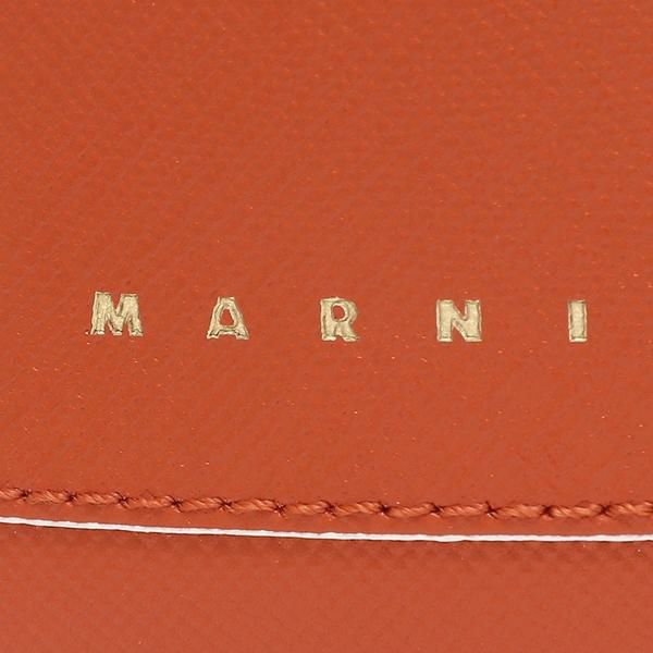 マルニ 二つ折り財布 トランク ミニ財布 オレンジ メンズ レディース MARNI PFMOQ14ULP LV520 Z588W 詳細画像