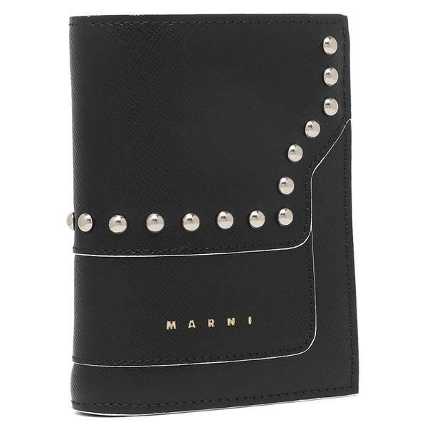 マルニ 二つ折り財布 トランク ミニ財布 ブラック メンズ レディース MARNI PFMOQ14ULP LV520 Z589W