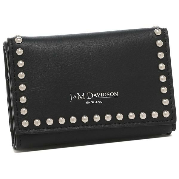 ジェイアンドエムデヴィッドソン 三つ折り財布 ミニ財布 ブラック レディース J&M DAVIDSON SFLW1XX SCXX 999S