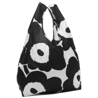 マリメッコ トートバッグ エコバッグ スマートバッグ ウニッコ ブラック ホワイト レディース MARIMEKKO 091492 190 A4対応