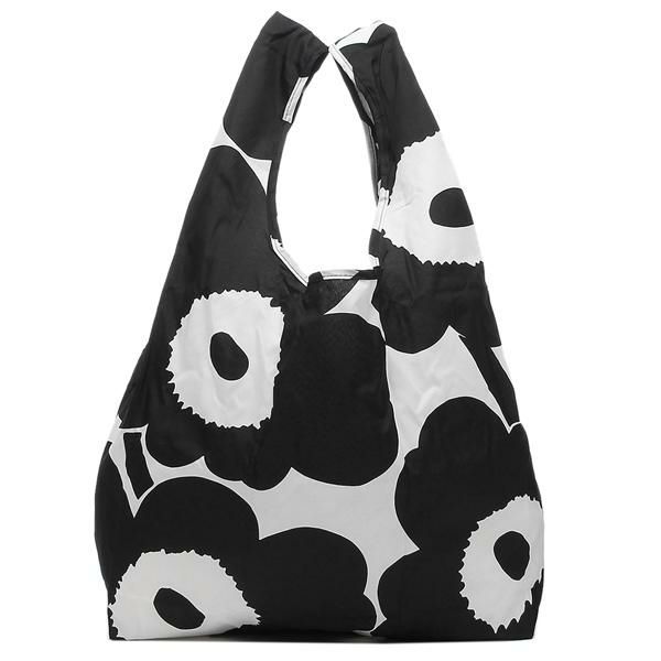 マリメッコ トートバッグ エコバッグ スマートバッグ ウニッコ ブラック ホワイト レディース MARIMEKKO 091492 190 A4対応 詳細画像