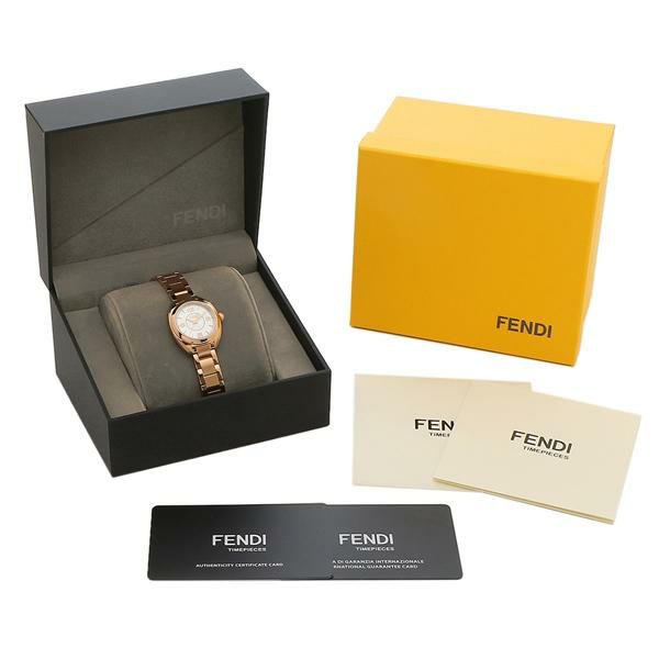 フェンディ 時計 レディース モメント 25mm クォーツ ホワイト ゴールド FENDI F218524500 ステンレス 詳細画像