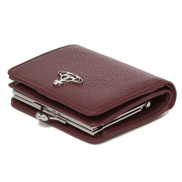 ヴィヴィアンウエストウッド 二つ折り財布 グレインレザー ワインレッド レディース VIVIENNE WESTWOOD 51010020 L001J I411 詳細画像