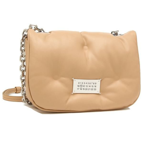メゾンマルジェラ ショルダーバッグ グラムスラム ミニフラップ ベージュ レディース Maison Margiela S56WG0181 P4300 T2057 メゾンマルジェラ ショルダーバッグ グラムスラム ミニフラップ ベージュ レディース Maison Margiela S56WG0181 P4300 T2057