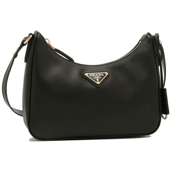 プラダ ショルダーバッグ サフィアーノ トライアングルロゴ ブラック レディース PRADA 1BC204 NZV JOM F0632