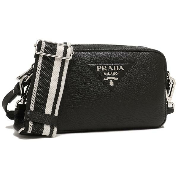 プラダ ショルダーバッグ ヴィテロダイノ ブラック レディース PRADA 1BH192 2DKV 3OO F0002