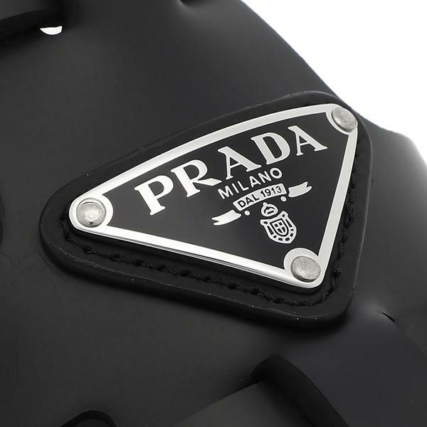 プラダ サンダル モノリス フォームラバー トライアングルロゴ ブラック レディース PRADA 1X853M 3LKK 055 F0002 詳細画像