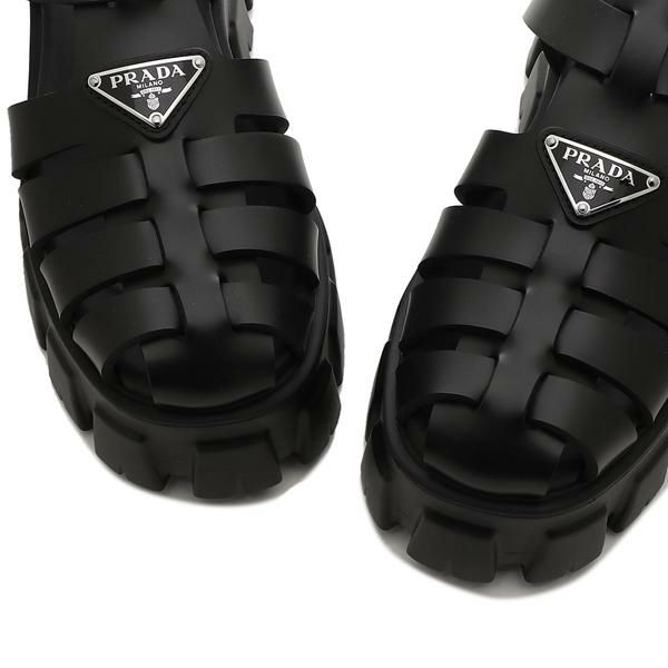 プラダ サンダル モノリス フォームラバー トライアングルロゴ ブラック レディース PRADA 1X853M 3LKK 055 F0002 詳細画像