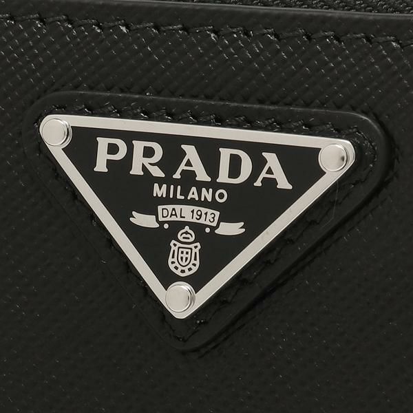 プラダ コインケース サフィアーノ トライアングルロゴ ブラック メンズ PRADA 2MM003 QHH F0002 詳細画像