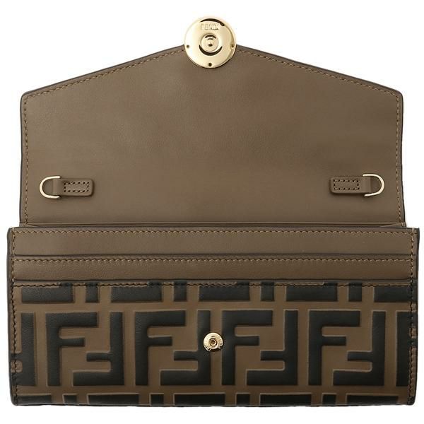 フェンディ ショルダーバッグ FFロゴ お財布ショルダー お財布ポシェット ブラウン レディース FENDI 8M0365 AAFM F13VK 詳細画像