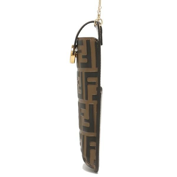 フェンディ ショルダーバッグ エフイズフェンディ スマホポーチ ミニバッグ FFロゴ ブラウン レディース FENDI 8M0443 AAFM F13VK 詳細画像