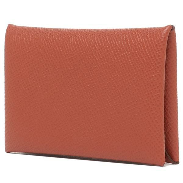 エルメス エプソン カルヴィ U刻印 ルージュ シルバー金具 カードケース メンズ レディース HERMES H044164CK 37 SILVER EPSON ROUGE H 詳細画像