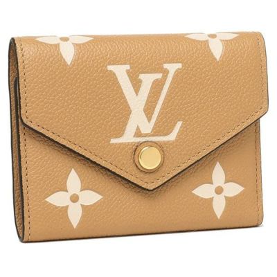 美品☆LOUIS VUITTON ルイヴィトン マヒナ 長財布 ベージュ ガレ ...