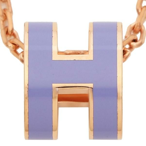 エルメス ネックレス アクセサリー ミニポップアッシュ ピンクゴールド パープル HERMES H147992 詳細画像