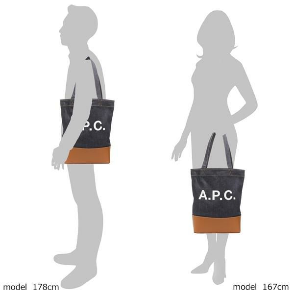 アーペーセー トートバッグ ネイビー ブラウン メンズ レディース APC CODDP M61444 CAF A4対応 詳細画像