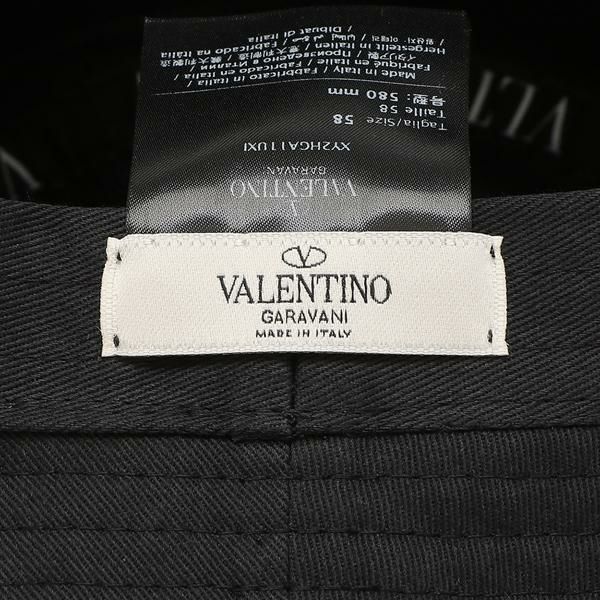 ヴァレンティノ 帽子 バケットハット ロゴ ブラック メンズ VALENTINO GARAVANI XY2HGA11UXI 0NI 詳細画像