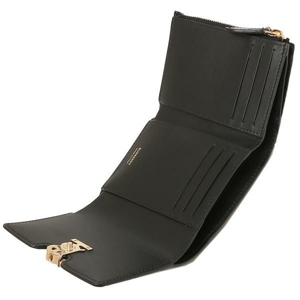 バーバリー 三つ折り財布 TBフォールディングウォレット コンパクト財布 ブラック レディース BURBERRY 8058478 A1189 詳細画像