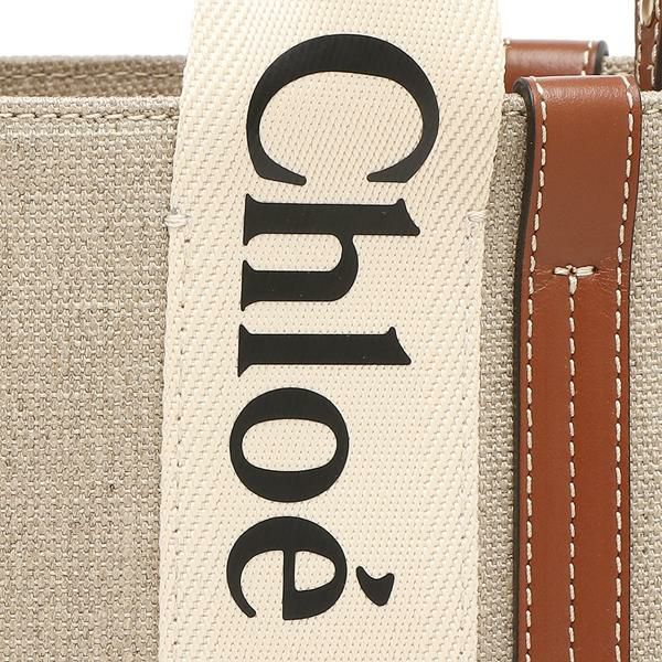 クロエ トートバッグ ショルダーバッグ ウッディ 2WAY ミニバッグ ベージュ ブラウン レディース CHLOE CHC22AS397I26 90U 詳細画像