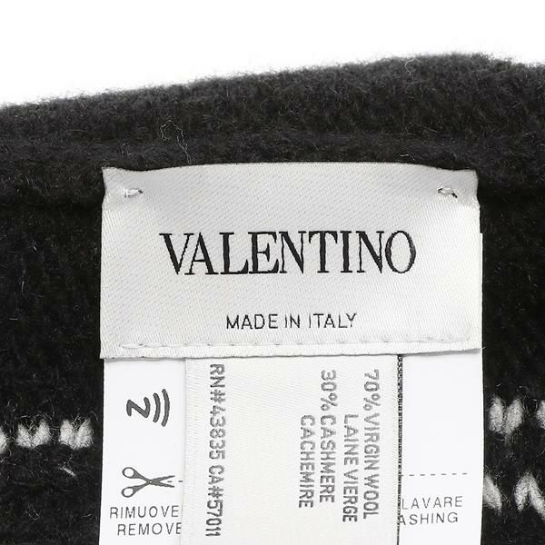 ヴァレンティノ ニット帽 帽子 ロゴ ブラック メンズ VALENTINO GARAVANI WY0HB00AFTA 0NA 詳細画像