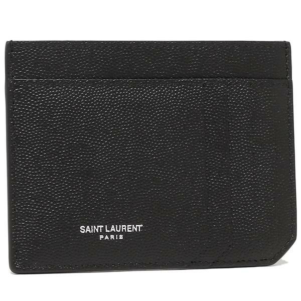 サンローランパリ カードケース パスケース IDカードケース ブラック メンズ SAINT LAURENT PARIS 607914 BTY0N 1000