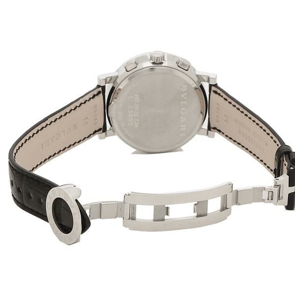 ブルガリ 時計 メンズ ブルガリブルガリ 38mm 自動巻 ブラック シルバー BVLGARI BB38BSLDCHN レザー 詳細画像