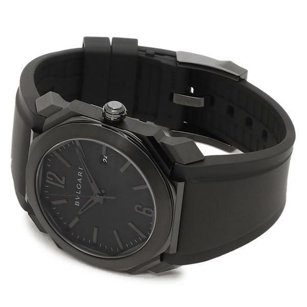 ブルガリ 時計 メンズ オクト ウルトラネロ 41mm 自動巻 ブラック ブラック BVLGARI BGO41BBSVDN ラバー 詳細画像