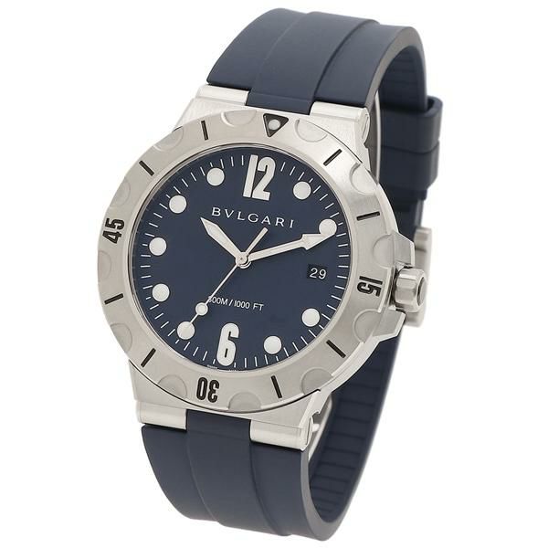 ブルガリ 時計 メンズ ディアゴノ 41mm 自動巻 ブルー ブルー BVLGARI DP41C3SVSD ラバー 詳細画像