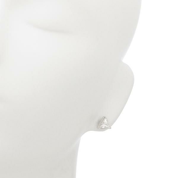 セリーヌ ピアス アクセサリー トライアングル 片耳 シルバー ホワイト メンズ CELINE 460EX6BRS 01XS 詳細画像
