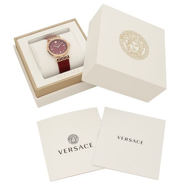 ヴェルサーチ 時計 レディース ミーアンダー 34mm クォーツ レッド レッド VERSACE VELW01222 レザー 詳細画像