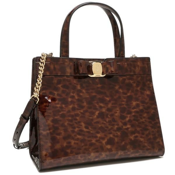 フェラガモ ハンドバッグ ショルダーバッグ ヴァラ 2WAY ブラウン レディース FERRAGAMO Salvatore Ferragamo 21I290 BROWN