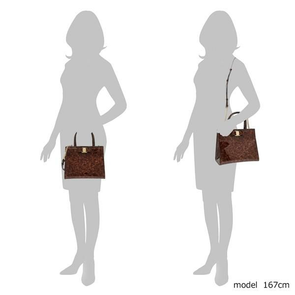 フェラガモ ハンドバッグ ショルダーバッグ ヴァラ 2WAY ブラウン レディース FERRAGAMO Salvatore Ferragamo 21I290 BROWN 詳細画像