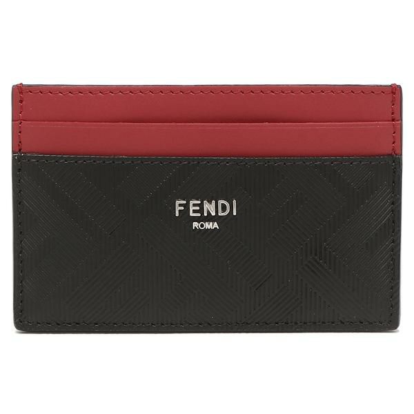 フェンディ カードケース ブラック レッド メンズ FENDI 7M0347 AJF4 F19KP 詳細画像