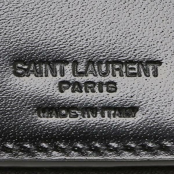サンローランパリ 二つ折り財布 ミニ財布 ブラック レディース SAINT LAURENT PARIS 668319 03P0J 1000 詳細画像