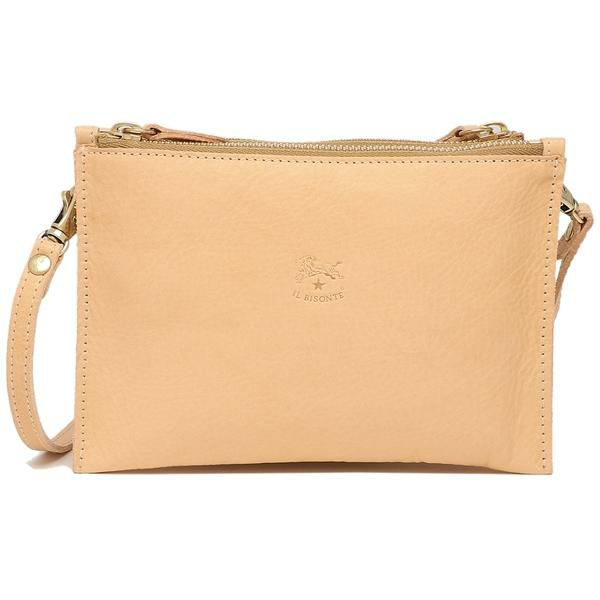 イルビゾンテ ショルダーバッグ クラッチバッグ 2WAY クロスボディバッグ ベージュ メンズ レディース IL BISONTE BCL022 NA125 詳細画像