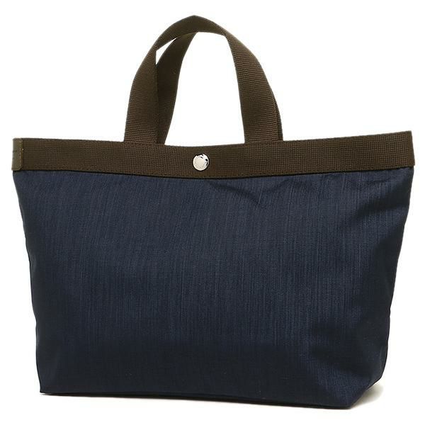 エルベシャプリエ Herve Chapelier レディース 704C 19N69 CORDURA M SQUARE TOTE BAG トートバッグ NAVY/MOKA 詳細画像