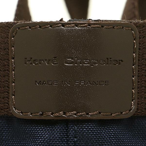 エルベシャプリエ Herve Chapelier レディース 704C 19N69 CORDURA M SQUARE TOTE BAG トートバッグ NAVY/MOKA 詳細画像