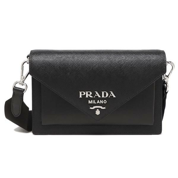 プラダ ショルダーバッグ サフィアーノ ブラック レディース PRADA 1BP020 2EVU N2O F0002 詳細画像