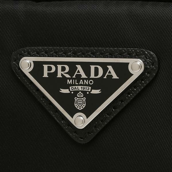 プラダ ポーチ リナイロン サフィアーノレザー ポーチ トライアングルロゴ ブラック メンズ レディース PRADA 2NA045 2DMH F0002 詳細画像