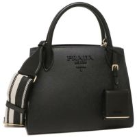 プラダ ハンドバッグ ショルダーバッグ モノクローム Sサイズ ブラック レディース PRADA 1BA156 1BA156 3OO F0002