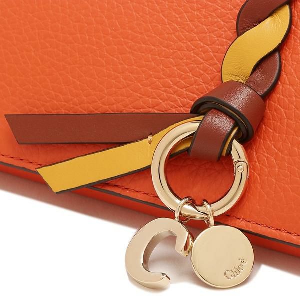 クロエ 長財布 アルファベット オレンジ レディース CHLOE CHC22UP942 H35 837 詳細画像