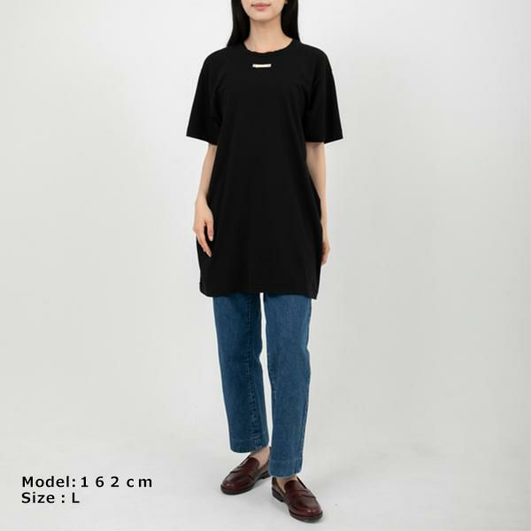 メゾンマルジェラ Tシャツ Lサイズ トップス 半袖カットソー ブラック メンズ レディース Maison Margiela S50GC0667 S23867 900 詳細画像