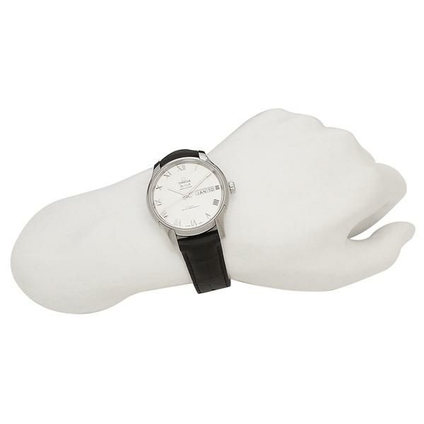 オメガ メンズ 時計 デヴィルアワービジョン 41mm 自動巻き ホワイト ブラック OMEGA 433.13.41.22.02.001 レザー 詳細画像